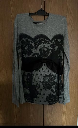 Maglietta manica lunga con fiocco