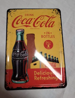 2 Tabelle Coca-Cola Vintage in metallo