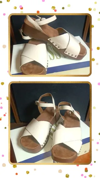 Sandalias Beige Talla 36