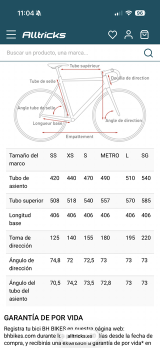 Bicicleta BH Quartz carbono 105
