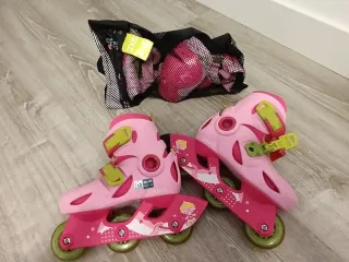 Patines niña T. 26-28 + Protecciones
