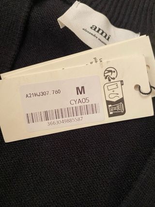 Gilet nero Ami nuovo con cartellino uomo