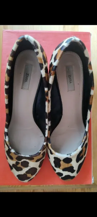 Zapatos tacón cuña Zara T40