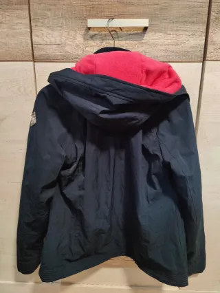 Chaqueta Hollister entretiempo azul y rosa