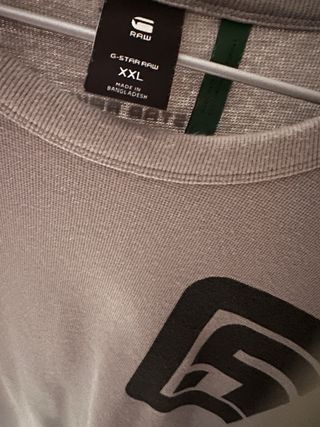 Jersey G-Star RAW gris cuello redondo