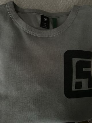 Jersey G-Star RAW gris cuello redondo