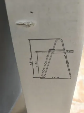 Escalera piscina 3 peldaños metal