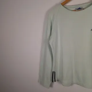 Vintage Adidas Sweatshirt Top Mint Green Pastel