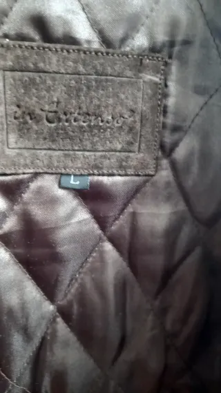 Cazadora de cuero marrón mujer