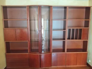 Mobile soggiorno vetrina modulare in legno massello