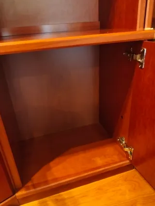 Mueble salón vitrina modular de madera maciza