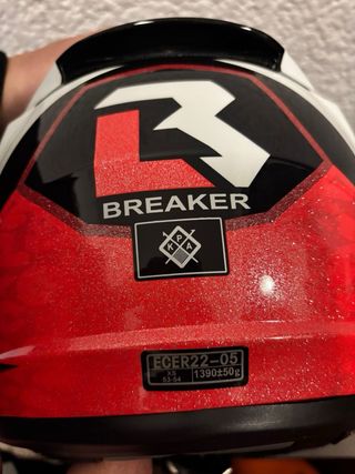 Casco LS2 Negro y Rojo, talla XS chica