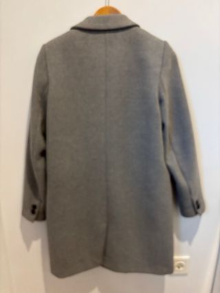 Abrigo paño gris Zara