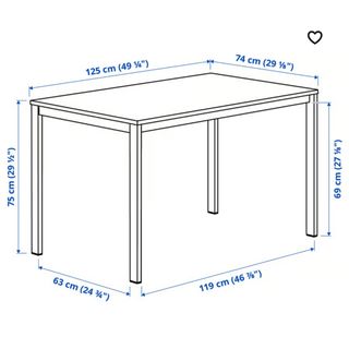 Mesa IKEA Vihals 125x74 cm Blanco