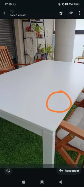 Mesa IKEA Vihals 125x74 cm Blanco