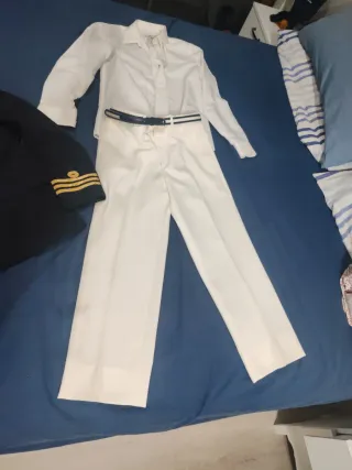 Traje de Comunión Blanco y Negro