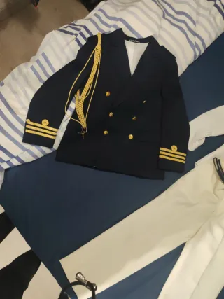 Traje de Comunión Blanco y Negro