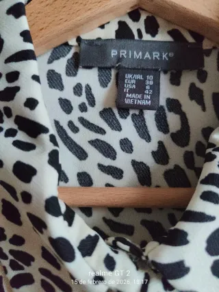 Blusa Primark Estampado Animal Print Talla M