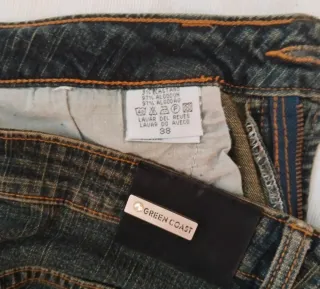 Falda vaquera larga bordada t.38-40