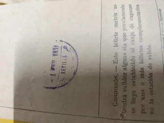 Billete Kilométrico Tarifa 109