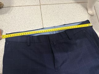 Traje de hombre azul a cuadros