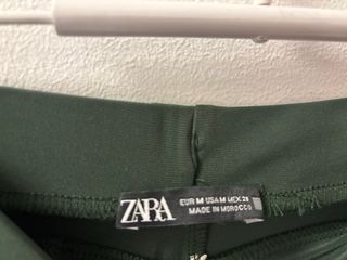 Falda larga Zara verde