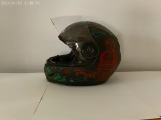 Casco Moto Junior HJC Negro y Verde