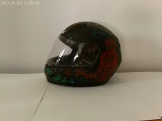 Casco Moto Junior HJC Negro y Verde