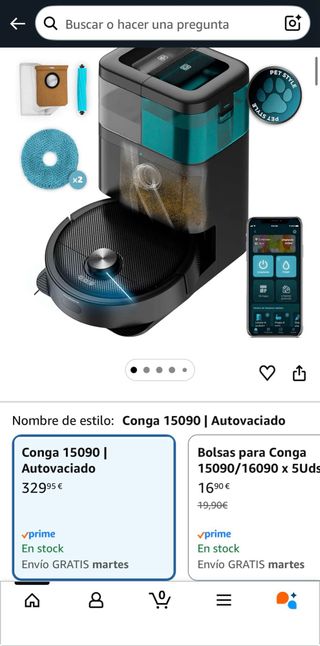 (A ESTRENAR) Aspirador y Friegasuelos Conga 15090