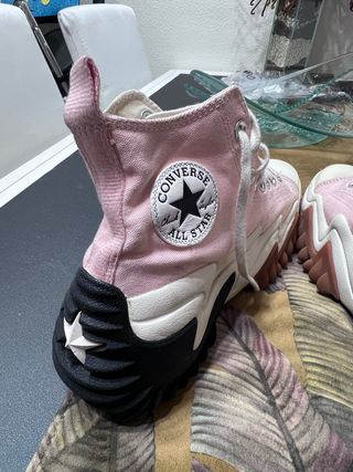 Converse Bambas Altas Rosa y Blanco