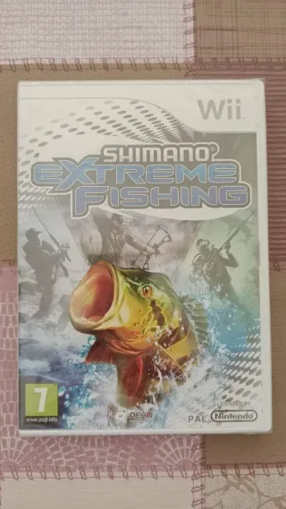 Juego wii-U Shimano Extreme+caña  pescar