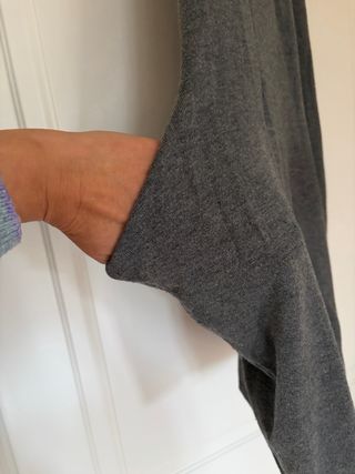 Abito vintage grigio collo alto maniche corte