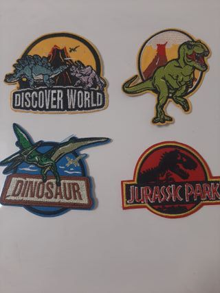 4 Parches ropa Dinosaurios Jurassic Park