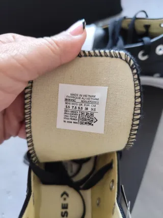 Converse All Star Plataforma Negras Polipiel