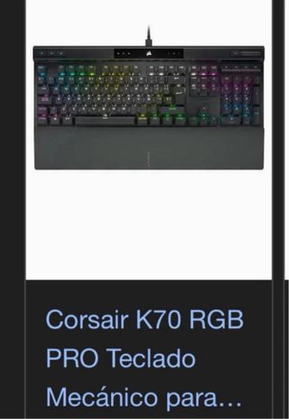 Teclado Corsair K70 RGB PRO