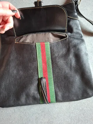 Borsa LSL Vera Pelle Nera Made in Italy Firenze