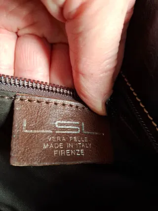 Borsa LSL Vera Pelle Nera Made in Italy Firenze