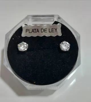 Pendientes de Plata de Ley de 5mm