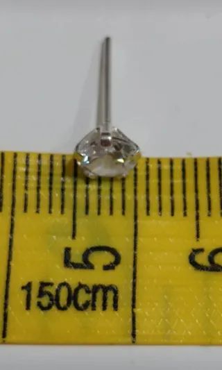 Pendientes de Plata de Ley de 5mm