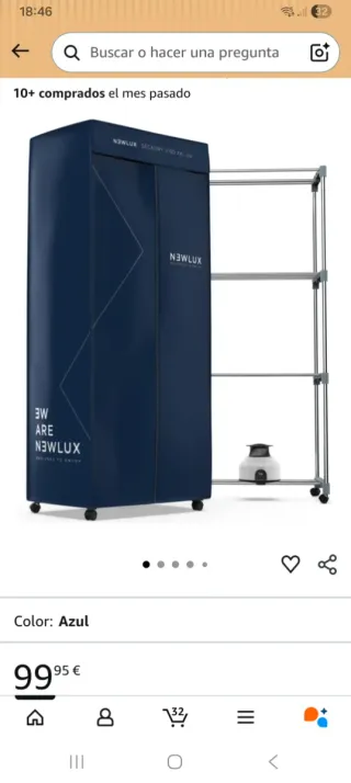 Secadora de ropa portátil Newteck Secadry XXL