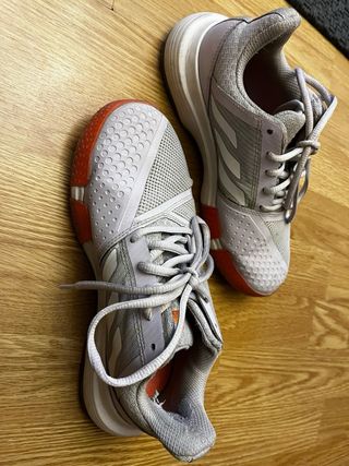 Zapatillas Adidas Tenis Lila y Naranja