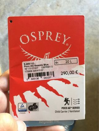 Mochila Portabebés Osprey Poco AG 20L