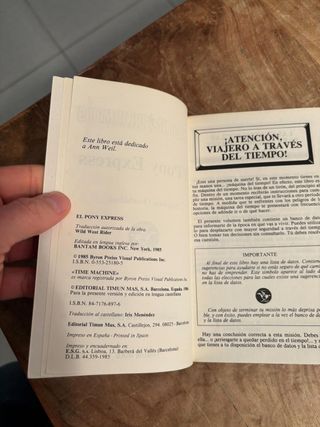Libro Timun Mas La Máquina del tiempo -Legendario!