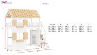 Cama litera infantil , casita escalones y cajones