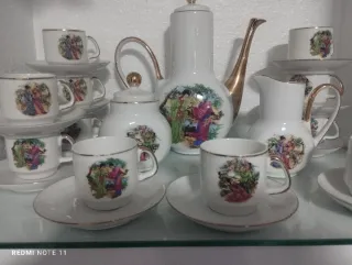 Juego de café porcelana antiguo