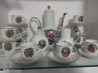 Juego de café porcelana antiguo