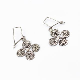 Aretes Pendientes Aros Lauburu Cruz Hechos a Mano