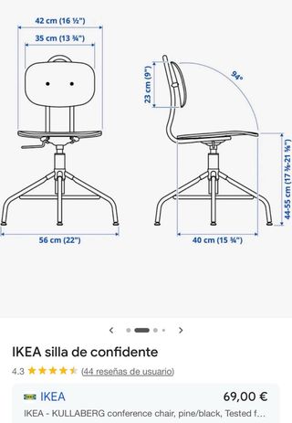 Silla Taburete Regulable Altura Madera Metal