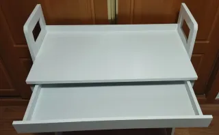 Mesa escritorio madera con cajón