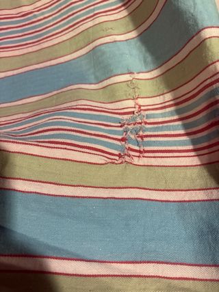 Funda de colchón antigua a rayas